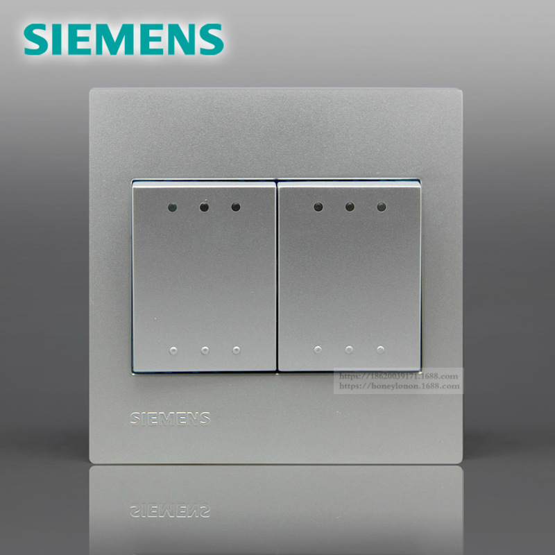 SIEMENS 灵致Aizo 二位双控大跷板开关(带荧光指示)5TA08642NC2