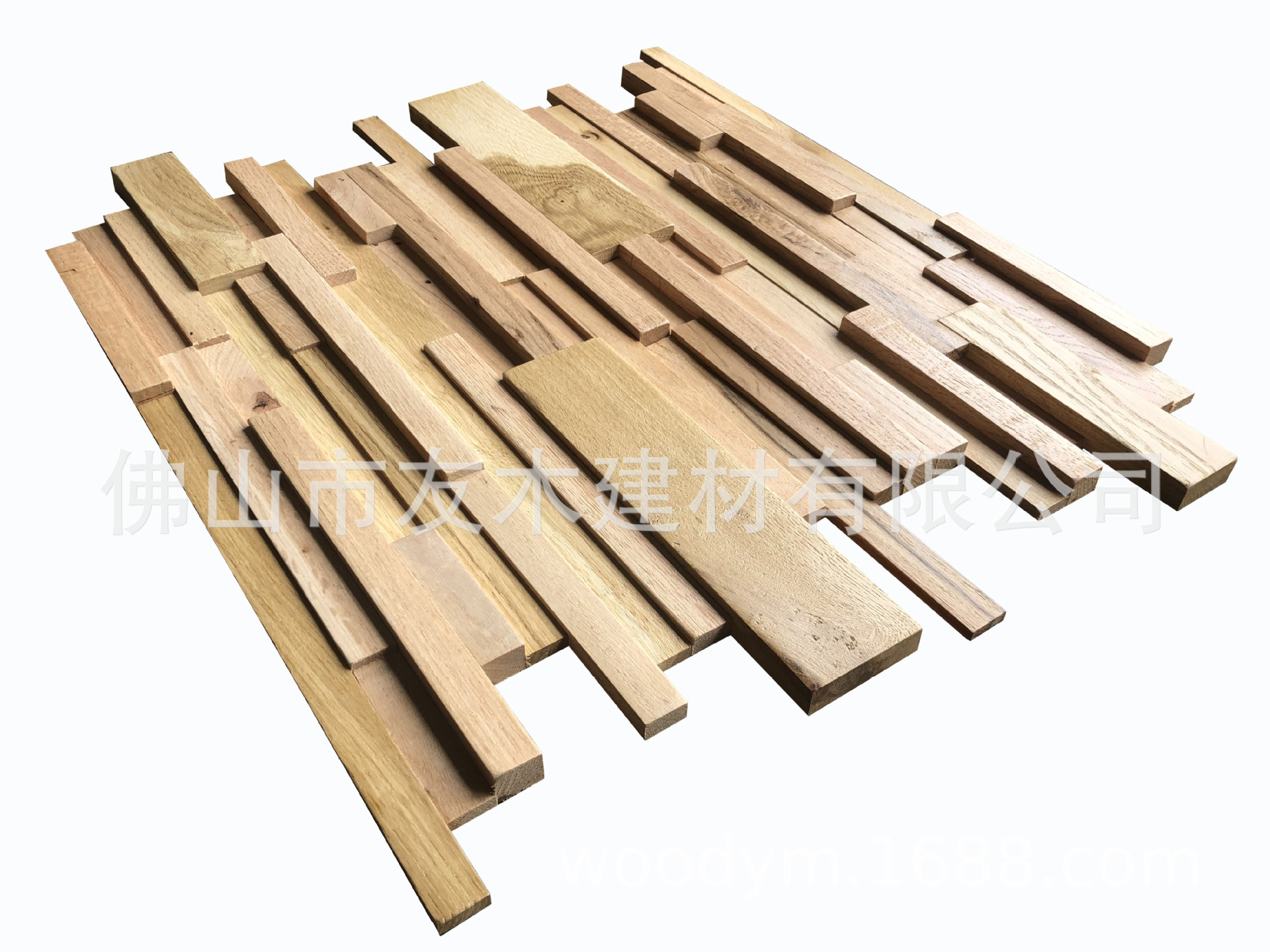 橡胶木子接马赛克船木实木背景墙酒店酒吧别墅家装餐饮墙面装饰