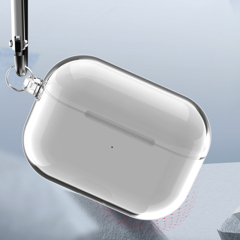透明软壳无水印不刮机耳机壳 连体TPU适用airpods pro case保护套