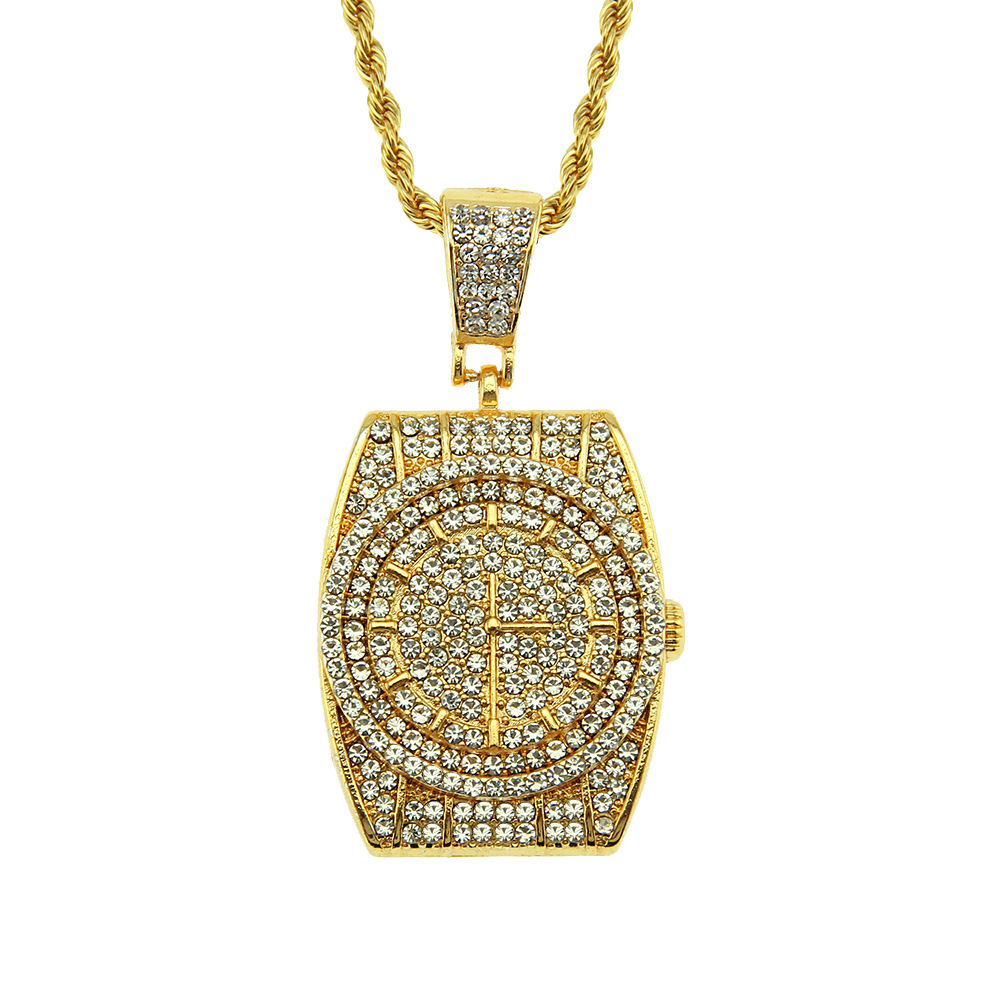Hot selling hip-hop acces, necklaces, men's diamond inlaid three-dimensional bracelets, pendants, necklaces,_voghion.com