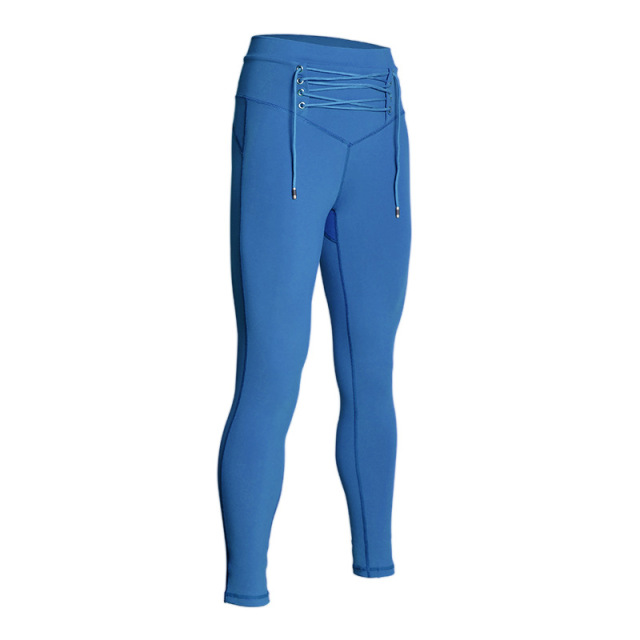Sports pants sexy high waist slim pants tied waist hip and small feet bottom pants