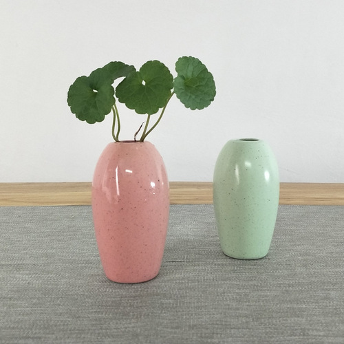 Ceramic Aroma Diffuser Small Vase Craft Home Decor Wholesale Mini Simple Creative Black Spot Gourd Vase