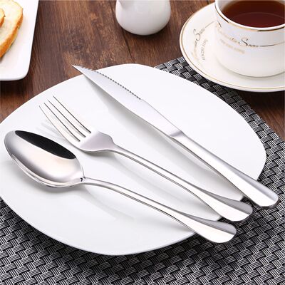 Champion series Stainless steel tableware Knife and fork suit hotel Supplies Coffee spoon Round spoon Fork Fruit fork