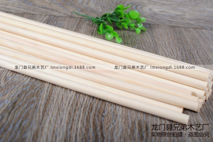Camphor pine wooden rod round wood rod wood strip DIY handmade model material round stick wooden rod wood round strip pine wood