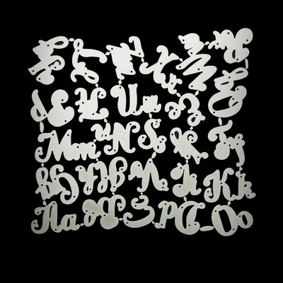 Cutting Dies 金属压花切割刀模diy碳钢儿童益智艺术26个英文字母|ms
