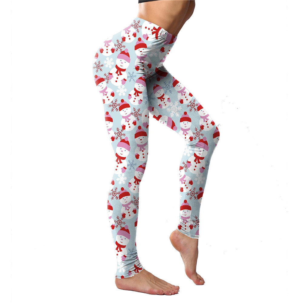 182g Weight Ankle-Length Pants Length Spandex, Polyester Fabric Type High Waist Waist Line Leggings Pants Type Stretchy Elasticity Daily Occasion Breathable Function Skinny Fit Type Christmas Festival Snowflake Pattern Winter, Autumn Season Women'S Gender Simple Style Style Women'S Daily Simple Style Snowflake Ankle-Length Leggings 85