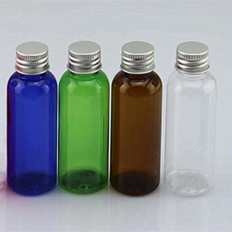 厂家现货透明50ml铝盖空瓶子 乳液PET吹塑试用装瓶 化妆品分装瓶