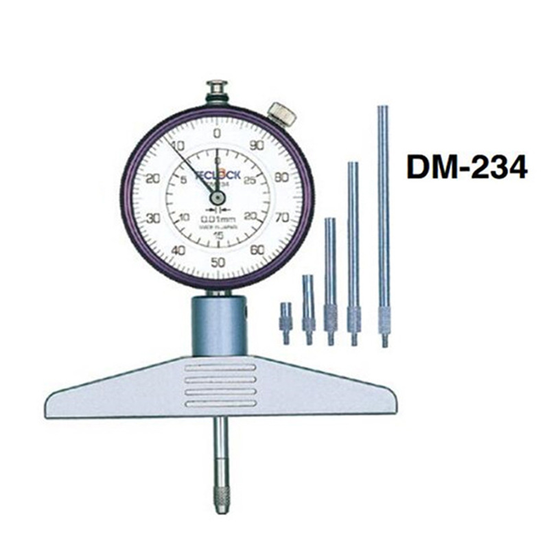 日本得乐TECLOCK指针式深度计DM-234带表深度计原装正品深度表