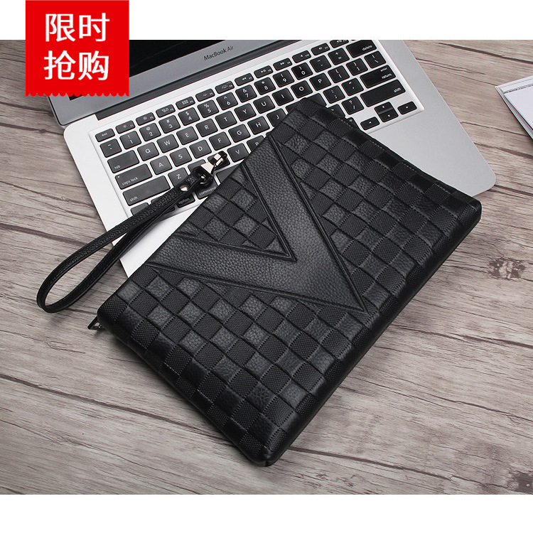 2018韓版商務大容量軟皮手抓包抖音網紅人男手包休閑夾包社會錢包