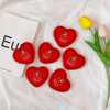 Cute small double-sided handheld mirror heart shaped
