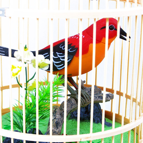 [Voice Controlled Bird Collection] [507 Eight Models] Simulation Birdcage Children's Toys Sensor Floor Toys Wholesale