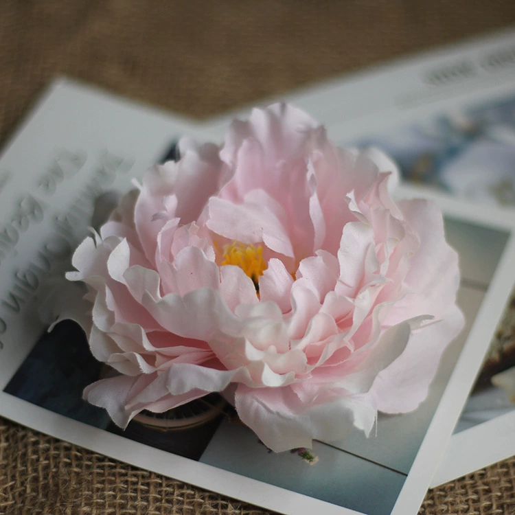 Искусственная пионовая головка Happy Peony, 15 см шелковая ткань, многоцветное свадебное декорирование