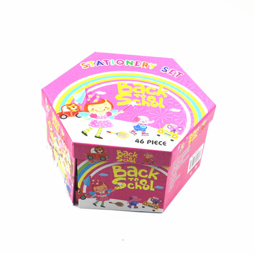 Wholesale 46-piece set of children's rotating paintbrush set Creative stationery Kindergarten and primary school art watercolor set