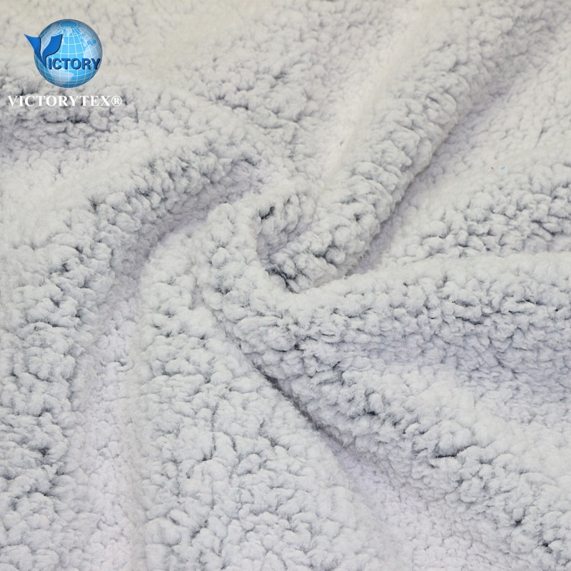 针织纬编棉花绒布背部满底印花舒棉绒双面羊羔绒梳棉绒舒棉绒布料