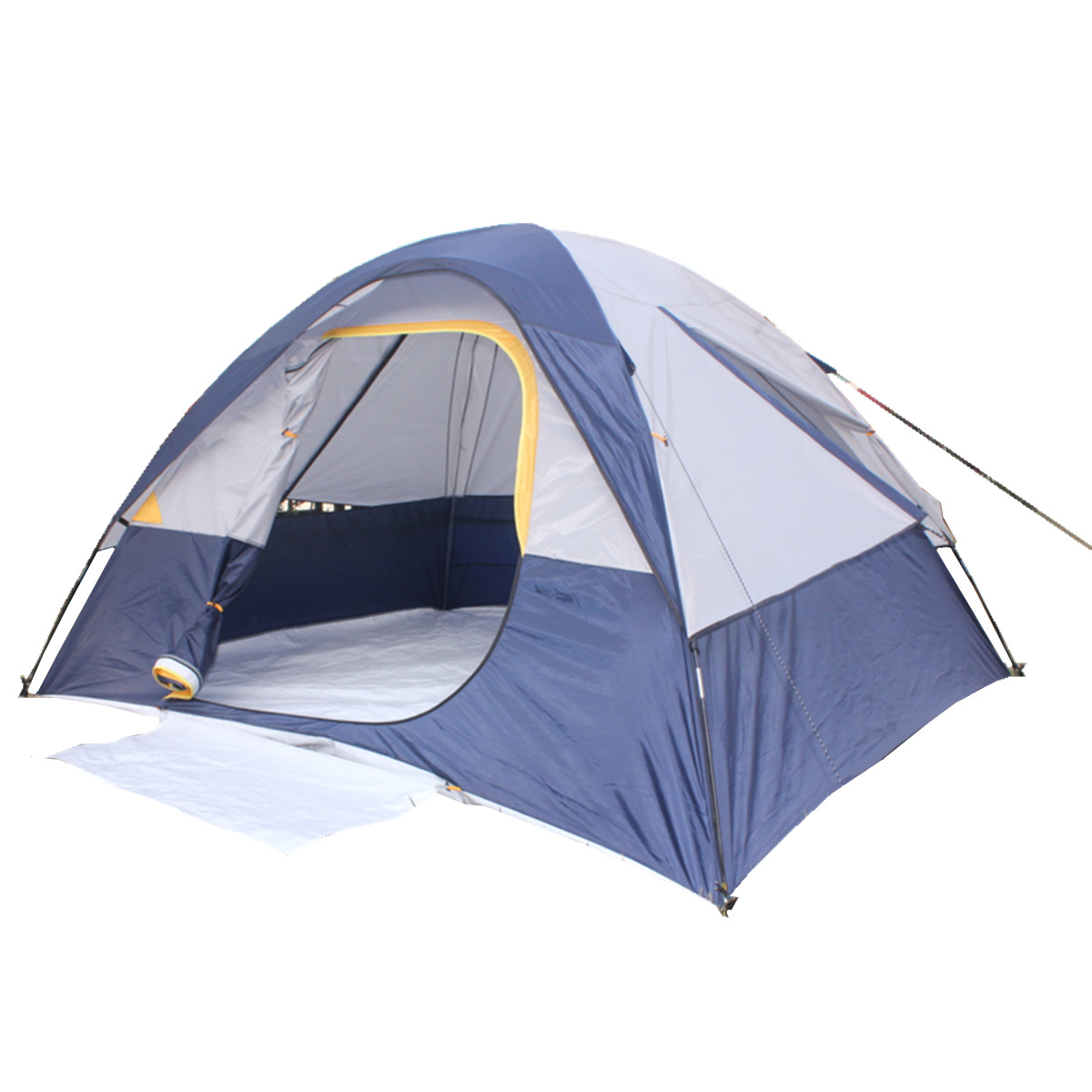 [Customized] Double-layer Multi-person Family American Tent Camping Large Capacity Door Support Bar Water Pressure American Line Tent