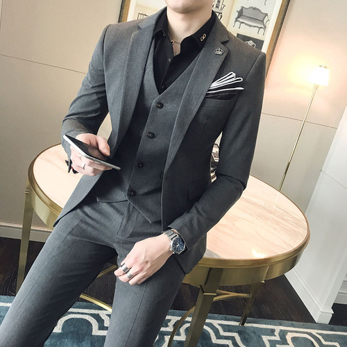夏季薄款小西装男士西服套装韩版修身青年职业商务休闲西服套装