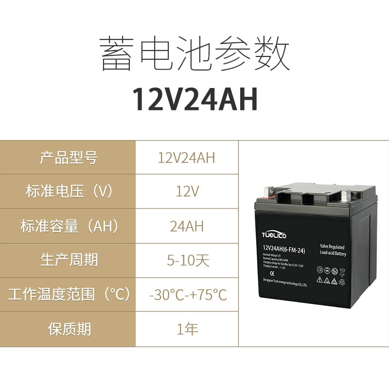 Перезаряжаемый аккумулятор, 12V, 24Ah, 12V