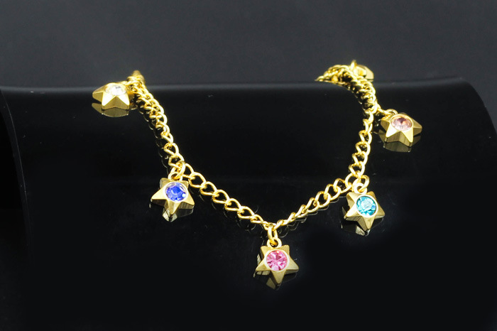 Fashion Geometric Stainless Steel Inlay Zircon Womenu0027S Anklet 1 Piece