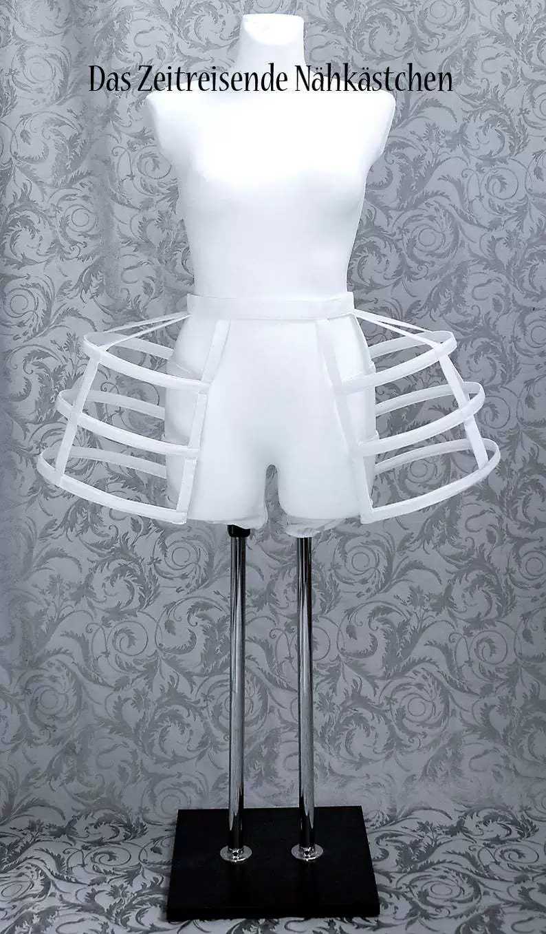 Wholesale satin cloth hollow three -layer bilateral bird cage fish bone skirt support cosplay violent lolita new skirt