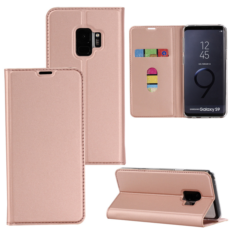 For Samsung S21 ultra-thin voltage mobile phone case S9 card wallet holder leather case A13 suction flip cover protective case