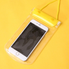 Factory direct supply PVC mobile phone waterproof bag Touch screen diving mobile phone waterproof case Transparent waterproof bag hanging neck