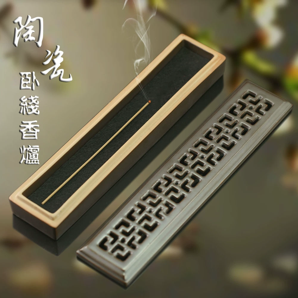 Керамическая горизонтальная линия курильница линия горелки сандалового дерева курильница курительная Линия Коробка для благовоний курильница вставка для благовоний