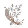 Pin from pearl, high-end brooch, clothing lapel pin, accessory, Korean style, flowered