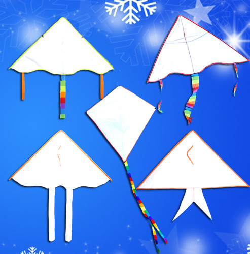 Wenhua Windmill Kite Wholesale Foreign Trade New Blank Scribble Hand-drawn Coloring Kite Teaching Children Painting Kite