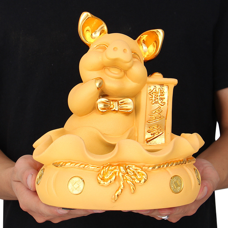 Zodiac Pig Decoration Lucky Arts and Crafts Piggy bank Cornucopia new year gift Home Furnishing Office Wine cabinet a decoration