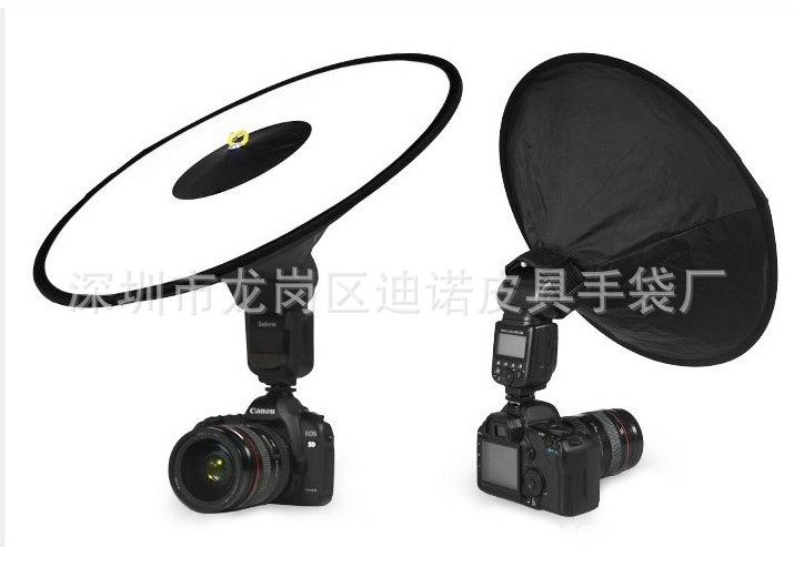 厂家直批锥形柔光箱直径44cm 环形机顶灯柔光罩外拍人像拍摄补光|ms