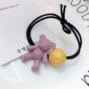 Cute hair accessory from pearl, wide color palette, with little bears, Korean style