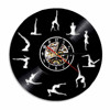 Cross -border sports fitness home decoration art vinyl wall clock gymnast girl silk ribbon ethylene base record hanging clock