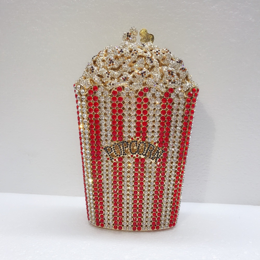 Túi clutch nữ đính kim cương dạ hội Popcorn Clutch — Màu đỏ, Màu xanh lam, Màu đen, Bảy màu chi tiết 22