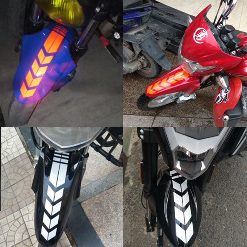 오토바이 머드 가드 자동차 스티커 반사 테이프 자동차 안전 경고 라벨 스트립 오토바이 자전거 데칼 A312