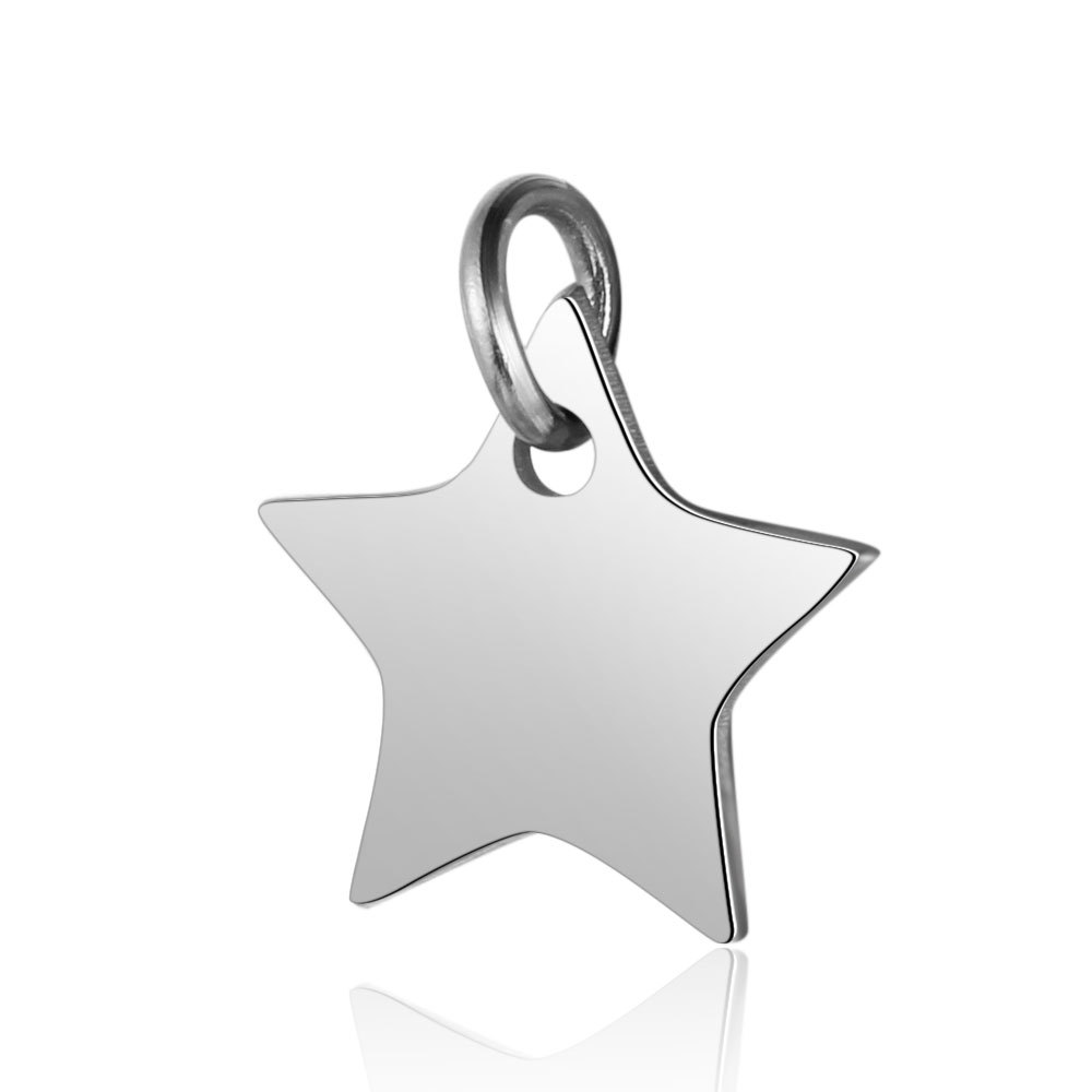 6g Weight Pendant Jewelry Making Type DIY Jewelry Accessories Classification 5 PCS/Package Quantity 304 Stainless Steel Material Star Pattern All Seasons Season Plating Design Basic, Simple Style Style 5 PCS/Package 304 Stainless Steel Star Pendant 12