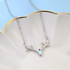 Organic necklace, silver chain for key bag  for beloved, moonstone, internet celebrity