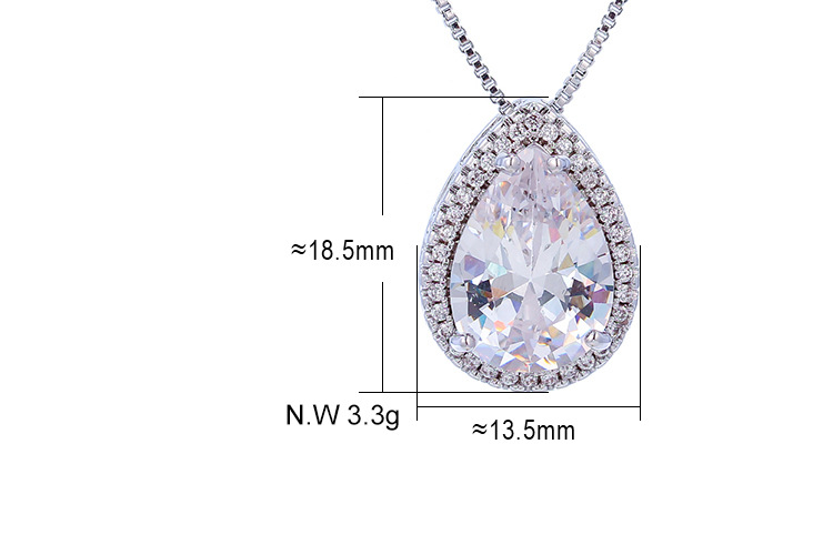 Wedding, Travel Occasion Copper Material Fashion Drop-shaped Zircon Copper Earrings Wholesale
