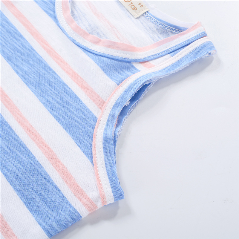 2024 ropa infantil estilo coreano nuevo chaleco de verano para niños sin mangas para niños top de niña entrega directa de una pieza
