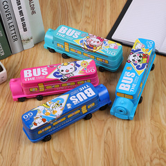 批發火車頭雙層文具盒創意多功能鉛筆盒帶卷筆刀學生文具節日禮品