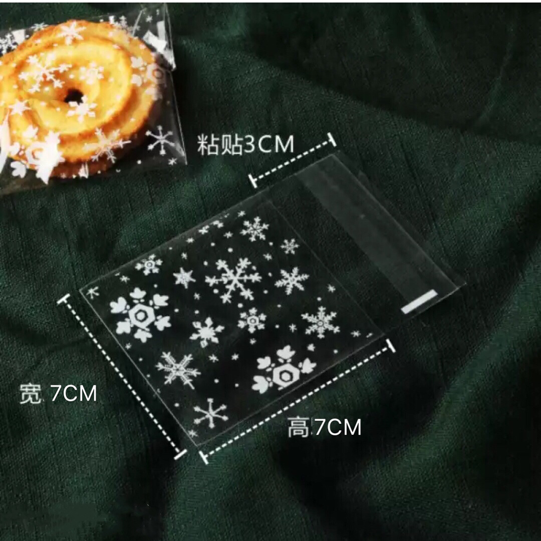 Rosa flor de cerezo bolsa de galletas translúcido helado bolsa para hornear postre pastelería bolsa de embalaje al por mayor en stock