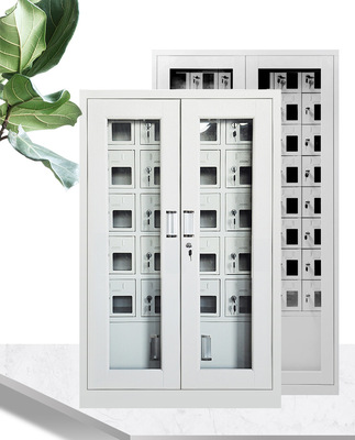 手机存放柜USB手机充电柜亚克力智能手机柜保管箱部队员工储物柜|ms