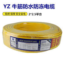 大量供應電線電纜 牛筋線 兩芯防水線YZ 2*2.5電纜線黃皮防凍線