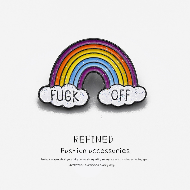 Cartoon Cute Colorful Rainbow Brooch display picture 4