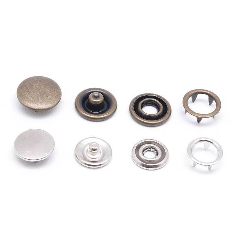 9.5mm包面平面五爪扣 加长加厚加宽铜质婴儿服饰圆形金属五爪扣