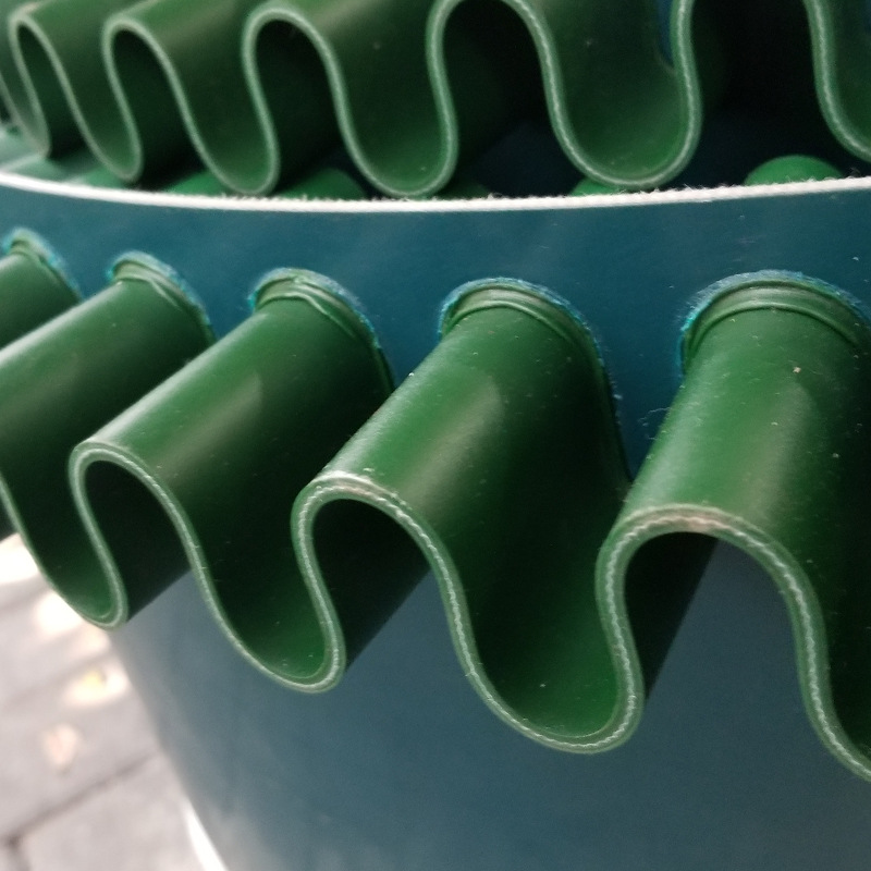 丹宇龙机械 防撕裂大倾角裙边输送带 大倾角挡边裙边橡胶输送带