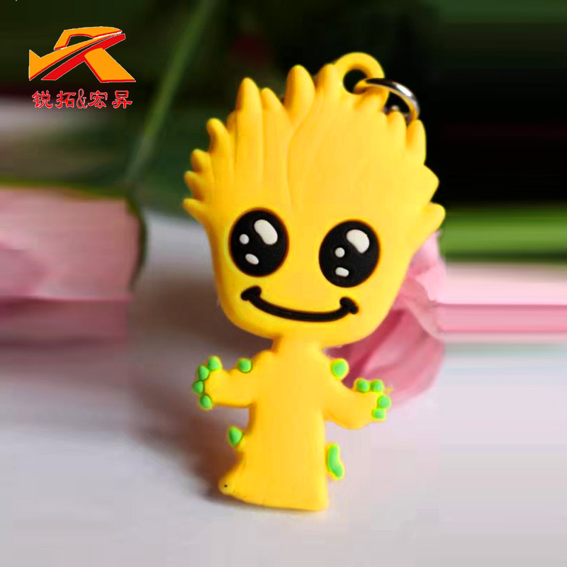 PVC滴胶卡通软胶钥匙扣带logo批发滴胶新款动漫挂件钥匙圈订做
