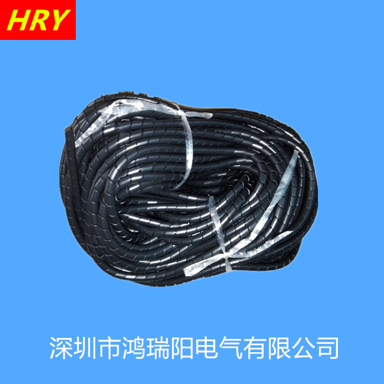 厂家直销PE阻燃缠绕管绕线管卷式结束带白色黑色