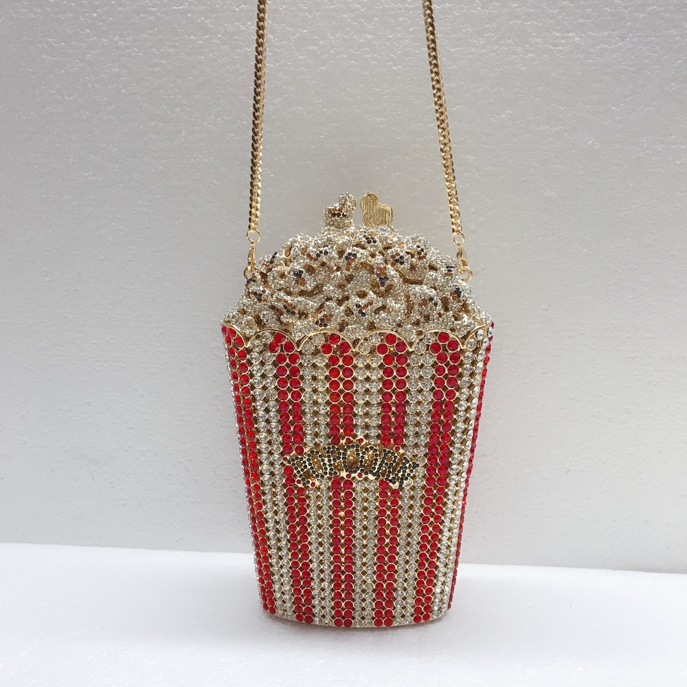 Túi clutch nữ đính kim cương dạ hội Popcorn Clutch — Màu đỏ, Màu xanh lam, Màu đen, Bảy màu chi tiết 19