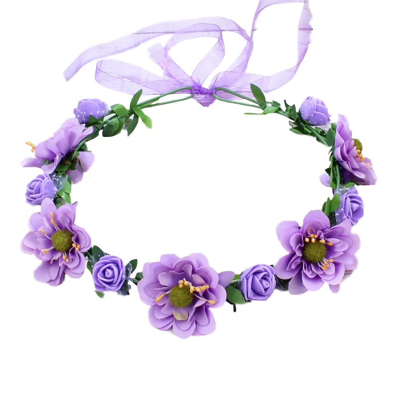 180g Weight Women's Sweet Flower Plastic Wreath