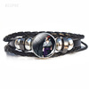 Naruto, woven bracelet for black leather for boys, Birthday gift, wholesale